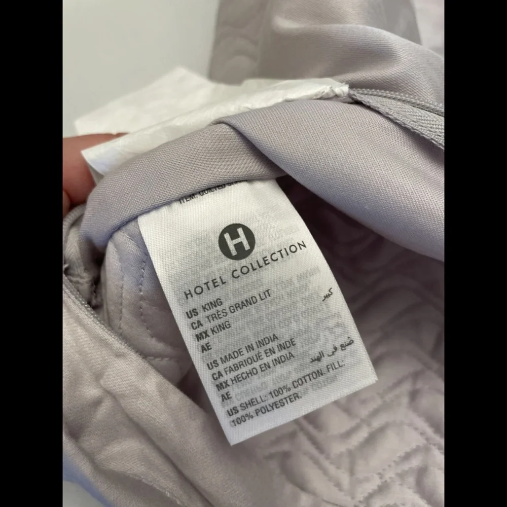 NIB Hotel Collection Impressions‎ Quilted (1) King Sham Pillow Case
